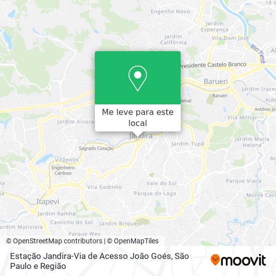 Estação Jandira-Via de Acesso João Goés mapa