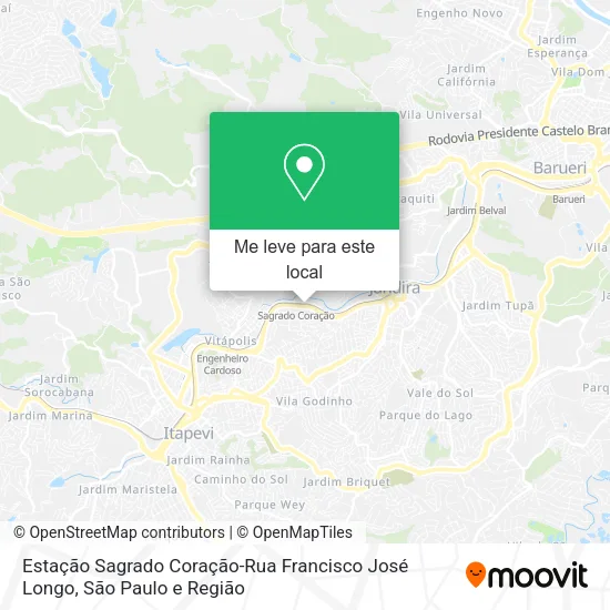 Estação Sagrado Coração-Rua Francisco José Longo mapa