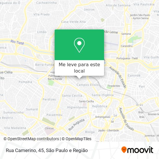Rua Camerino, 45 mapa