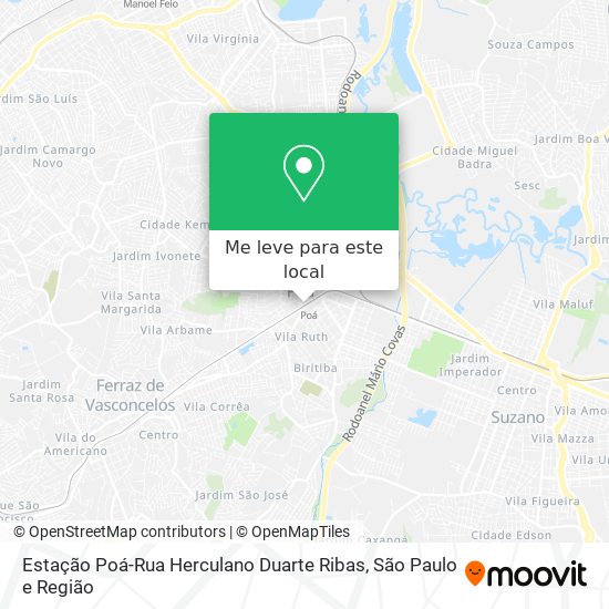 Estação Poá-Rua Herculano Duarte Ribas mapa
