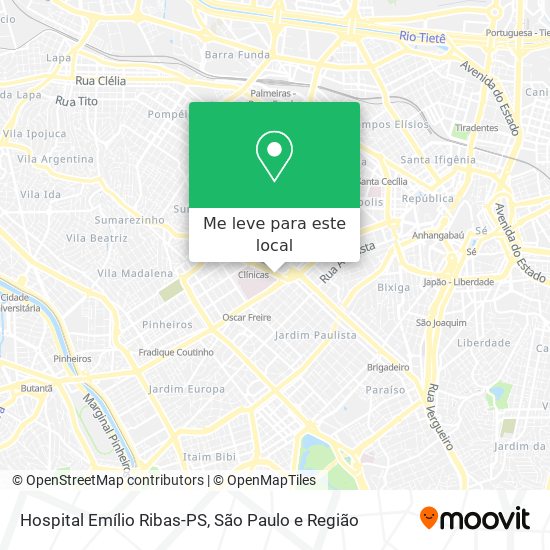Hospital Emílio Ribas-PS mapa