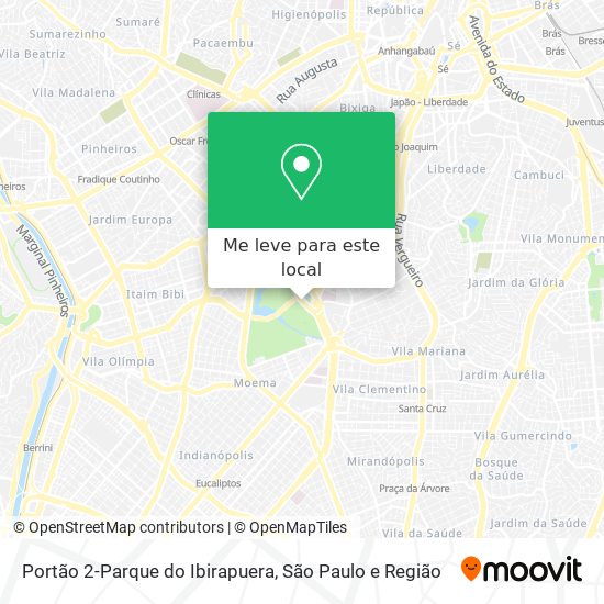 Portão 2-Parque do Ibirapuera mapa