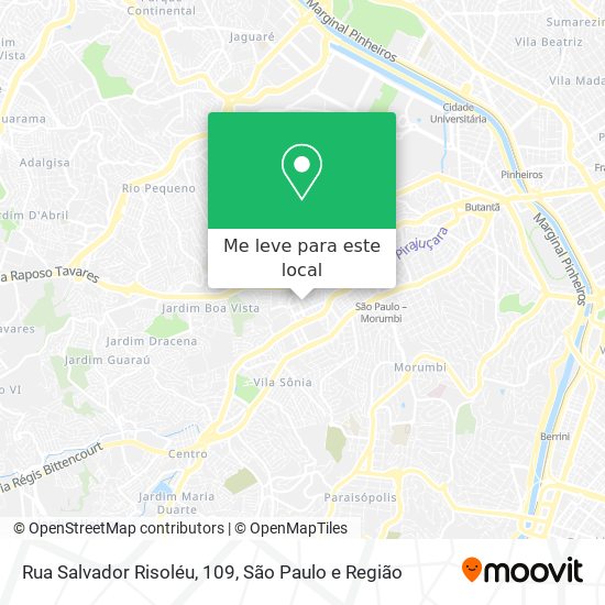 Rua Salvador Risoléu, 109 mapa