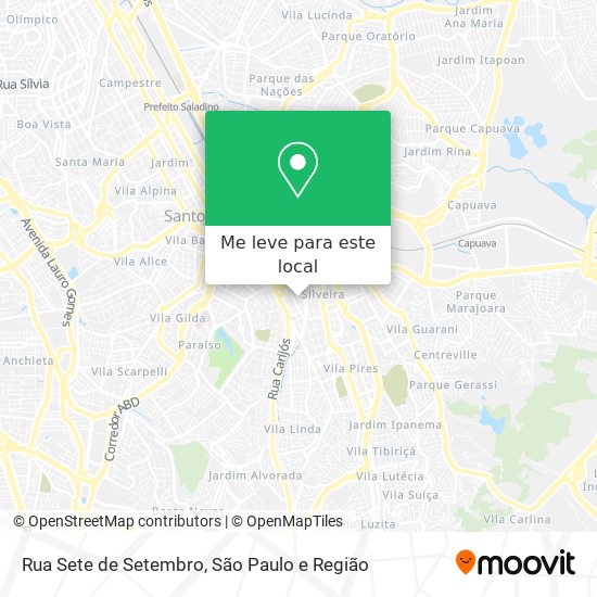 Rua Sete de Setembro mapa