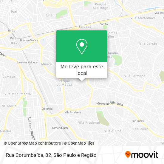Rua Corumbaíba, 82 mapa