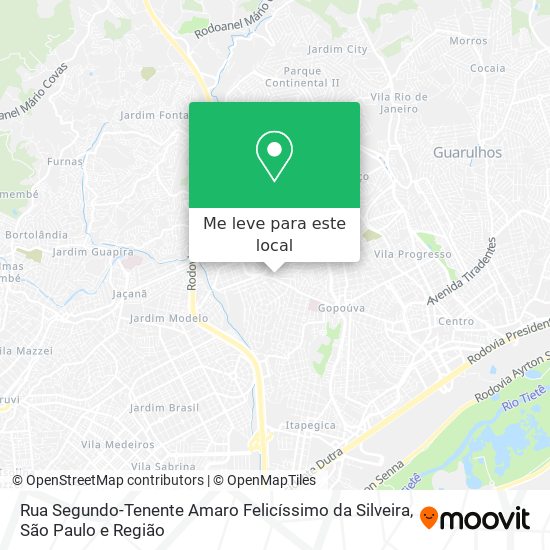 Rua Segundo-Tenente Amaro Felicíssimo da Silveira mapa
