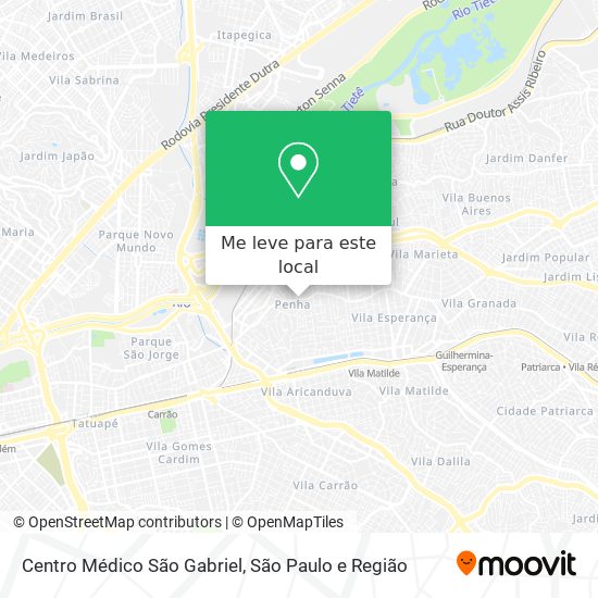 Centro Médico São Gabriel mapa