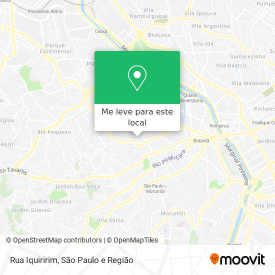 Rua Iquiririm mapa