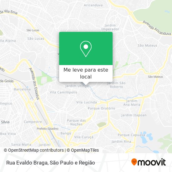 Rua Evaldo Braga mapa