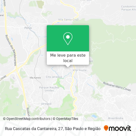 Rua Cascatas da Cantareira, 27 mapa
