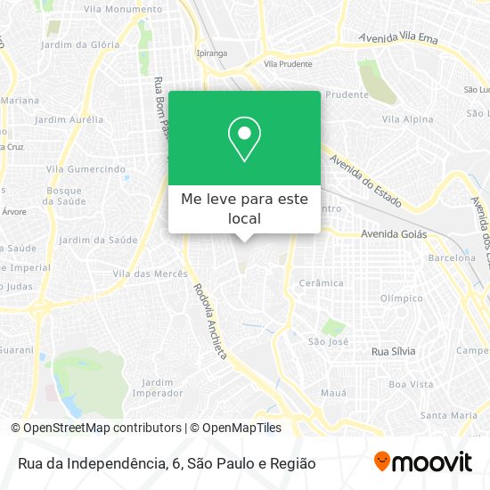 Rua da Independência, 6 mapa