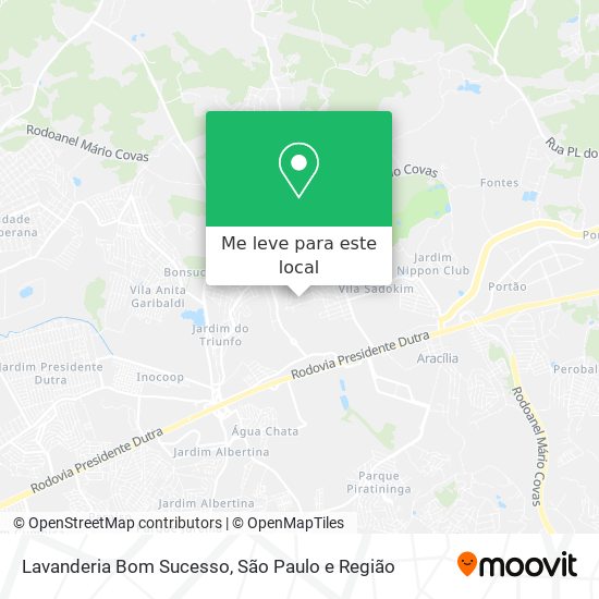 Lavanderia Bom Sucesso mapa