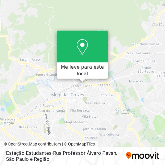 Estação Estudantes-Rua Professor Álvaro Pavan mapa