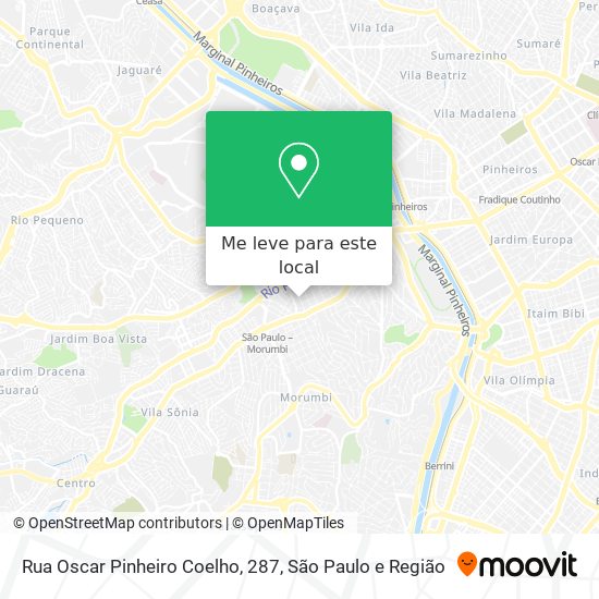 Rua Oscar Pinheiro Coelho, 287 mapa