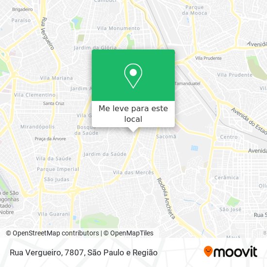 Rua Vergueiro, 7807 mapa