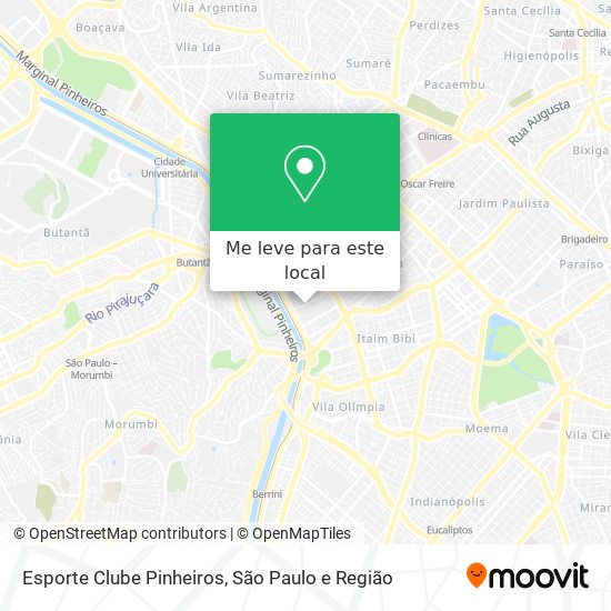 Esporte Clube Pinheiros mapa