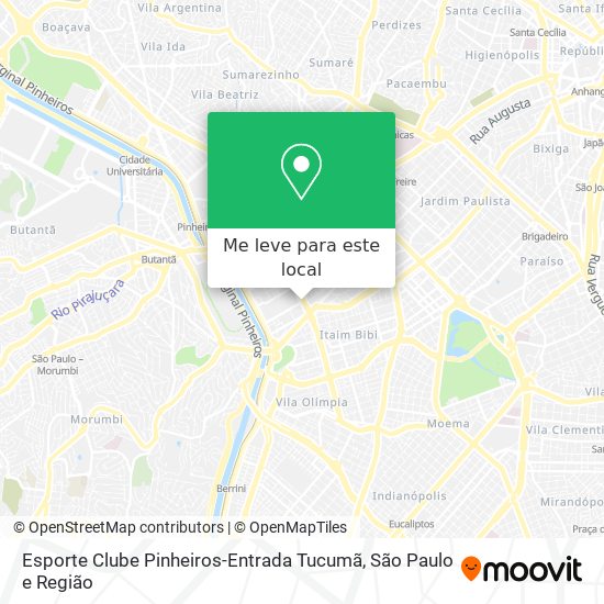Esporte Clube Pinheiros-Entrada Tucumã mapa