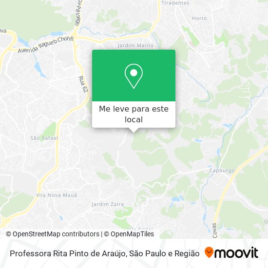 Professora Rita Pinto de Araújo mapa