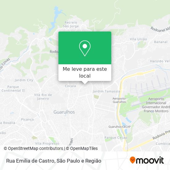 Rua Emilia de Castro mapa