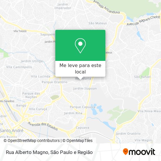 Rua Alberto Magno mapa