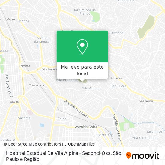 Hospital Estadual De Vila Alpina - Seconci-Oss mapa