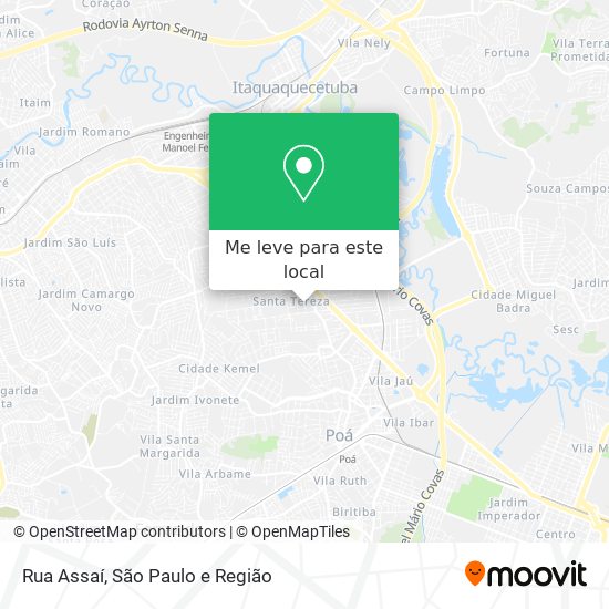 Rua Assaí mapa