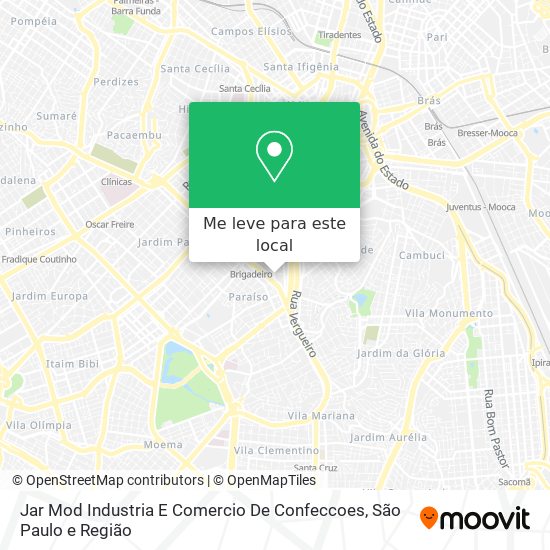 Jar Mod Industria E Comercio De Confeccoes mapa