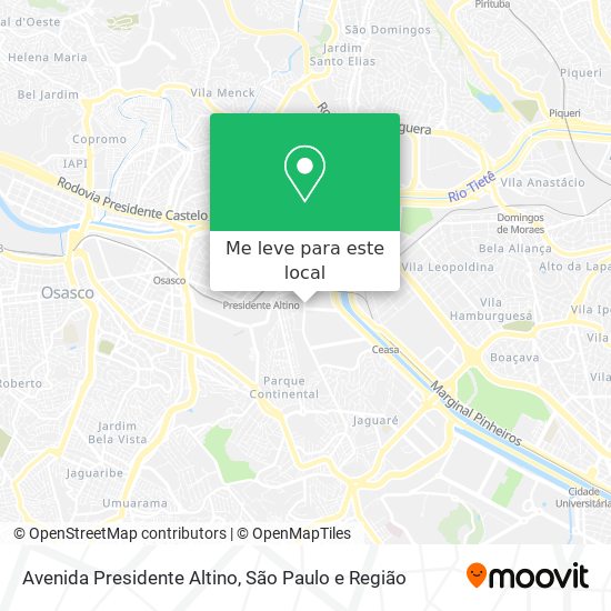 Avenida Presidente Altino mapa