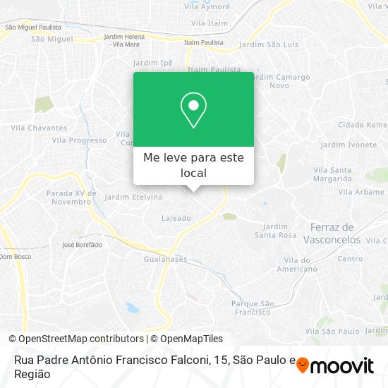 Rua Padre Antônio Francisco Falconi, 15 mapa