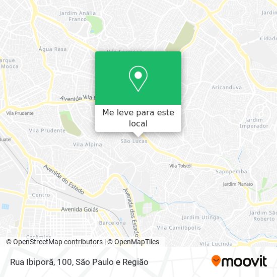 Rua Ibiporã, 100 mapa