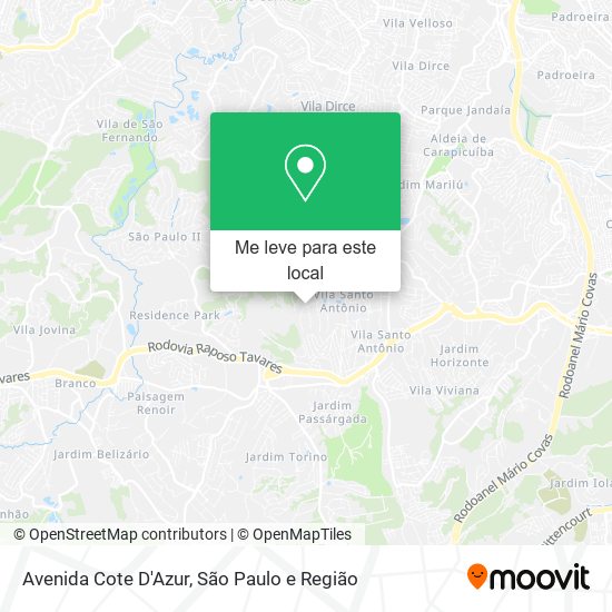 Avenida Cote D'Azur mapa