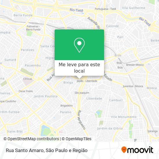 Rua Santo Amaro mapa