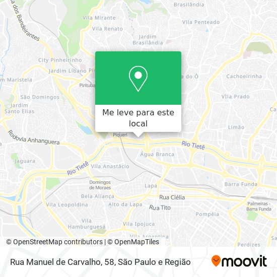 Rua Manuel de Carvalho, 58 mapa