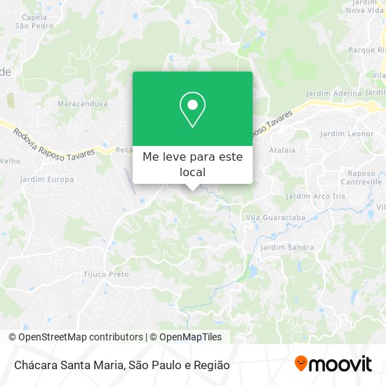 Chácara Santa Maria mapa