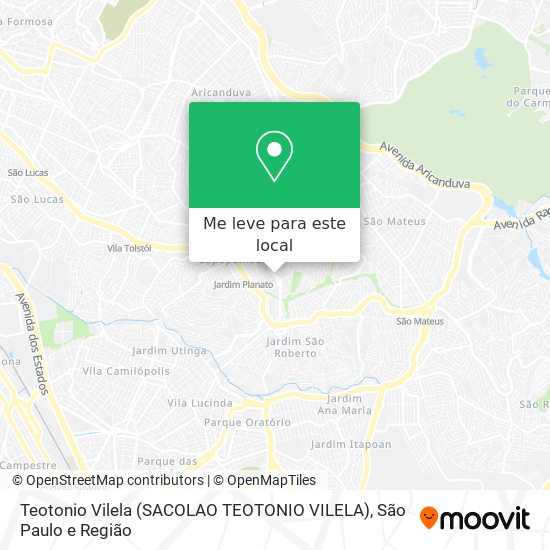 Teotonio Vilela (SACOLAO TEOTONIO VILELA) mapa