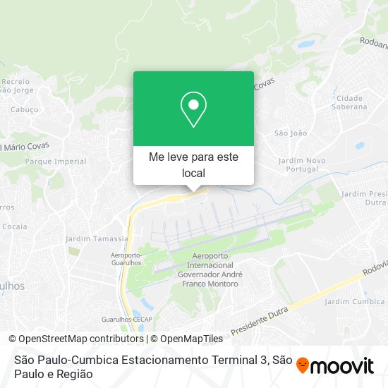 São Paulo-Cumbica Estacionamento Terminal 3 mapa