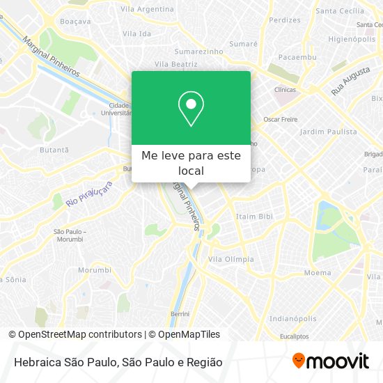 Hebraica São Paulo mapa