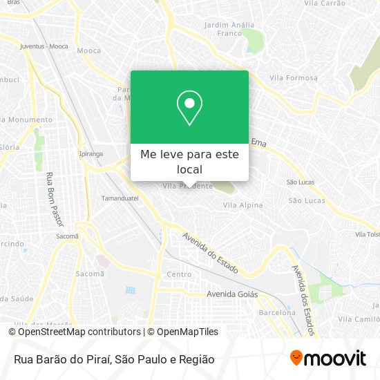 Rua Barão do Piraí mapa
