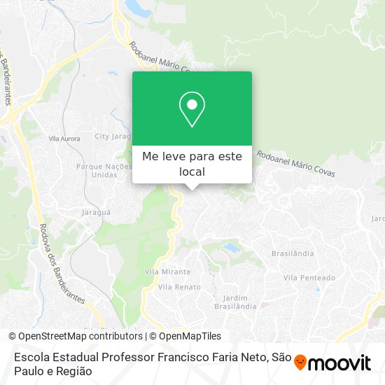 Escola Estadual Professor Francisco Faria Neto mapa