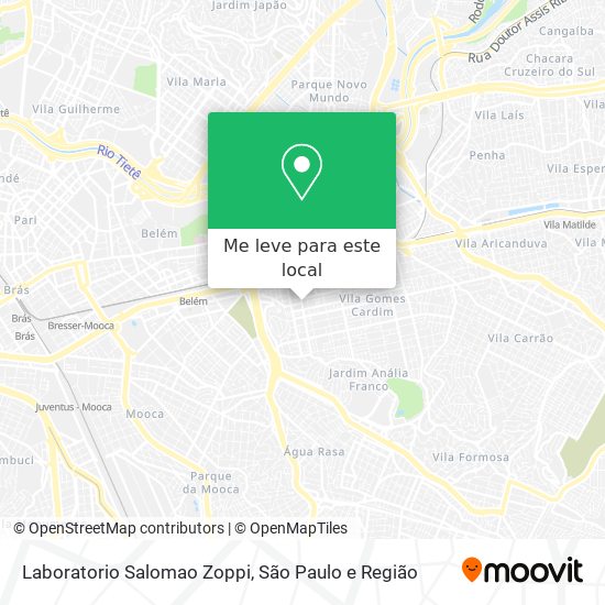 Laboratorio Salomao Zoppi mapa