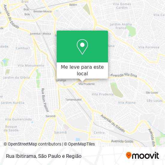 Rua Ibitirama mapa