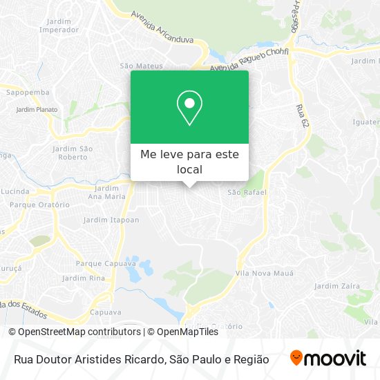 Rua Doutor Aristides Ricardo mapa