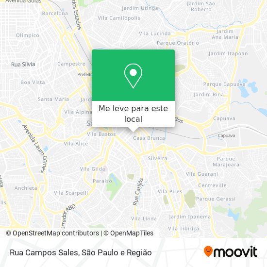 Rua Campos Sales mapa