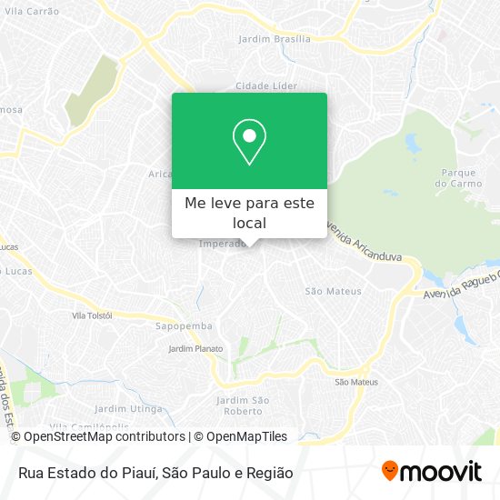 Rua Estado do Piauí mapa