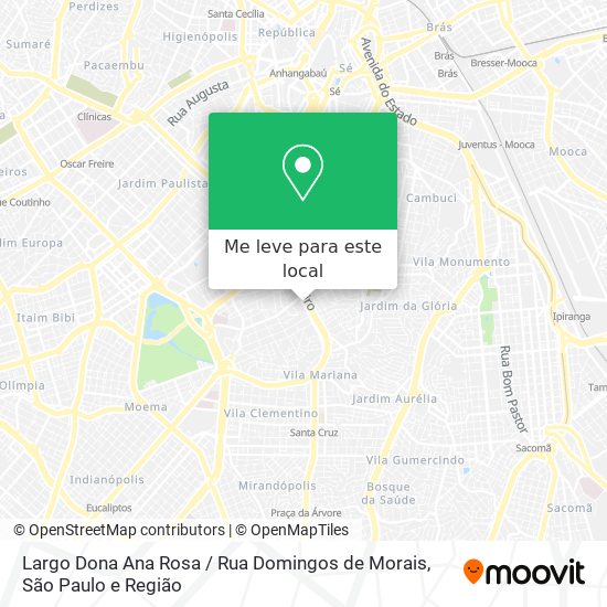 Largo Dona Ana Rosa / Rua Domingos de Morais mapa