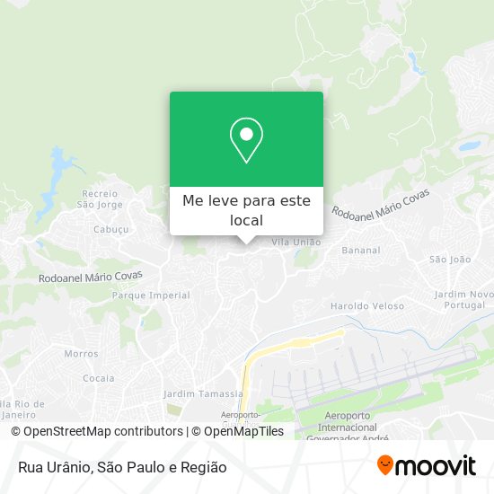 Rua Urânio mapa