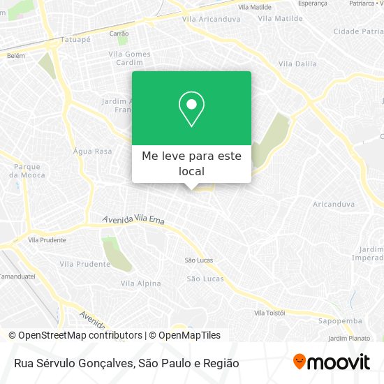 Rua Sérvulo Gonçalves mapa