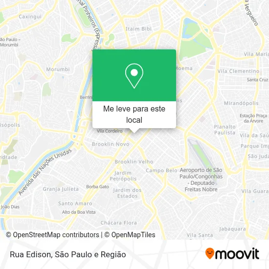 Rua Edison mapa