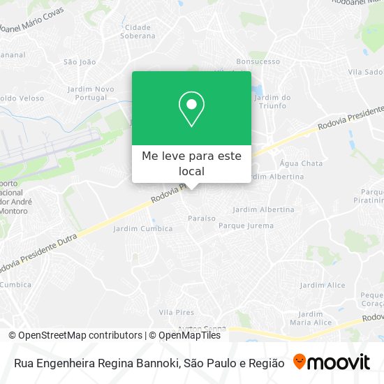 Rua Engenheira Regina Bannoki mapa