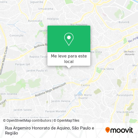 Rua Argemiro Honorato de Aquino mapa